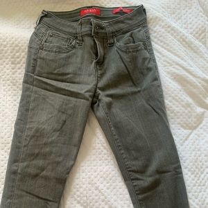 Khaki skinny jeans from Guess